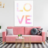 愛、水彩 キャンバスプリント (インサイチュ (リビング))