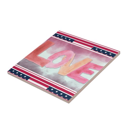 愛：水彩 タイル (側面)