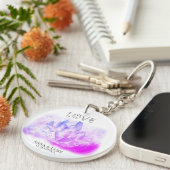 *~* "愛"水晶のイベントのスワッグの結婚式 キーホルダー (正面右)