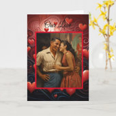 愛 – 注入されたバレンタインデーのカード カード (黄色い花)