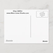 愛 – 漢字ハート恋のキャラクター墨絵 ポストカード (裏面)