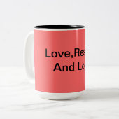愛、点およびロイヤリティ ツートーンマグカップ (正面左)
