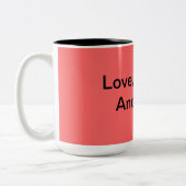 愛、点およびロイヤリティ ツートーンマグカップ (左)