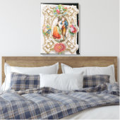 愛、無邪気、バレンタインカード、c.1870 (カラーリー) キャンバスプリント (インサイチュ (寝室))