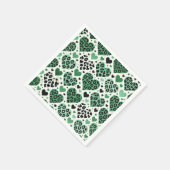 愛(熱狂する緑) スタンダードカクテルナプキン (角)