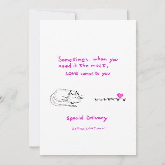 愛、特別配達 サンキューカード (正面)