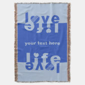 愛/生命カスタム投げ毛布 スローブランケット (正面縦)