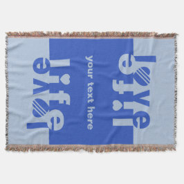 愛/生命カスタム投げ毛布 スローブランケット