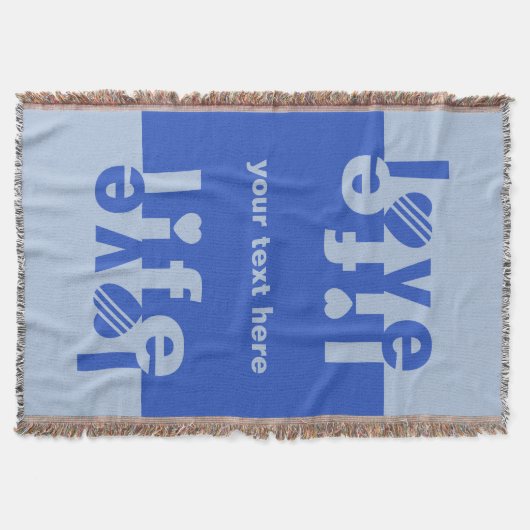 愛/生命カスタム投げ毛布 スローブランケット (正面)