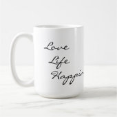 愛、生命、幸福 コーヒーマグカップ (左)