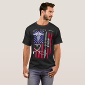 愛 生命 癒し 看護 愛国 アメリカ国旗 Tシャツ (正面フル)