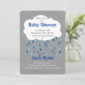 「愛」男の赤ちゃんのとシャワーの招待状沢山与えました 招待状 (スタンド正面)