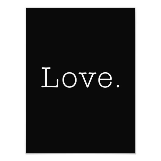 愛.白黒ラブ引用文テンプレート フォトプリント            (正面)