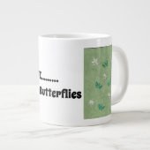 愛……...私の与え蝶 ジャンボコーヒーマグカップ (正面右)