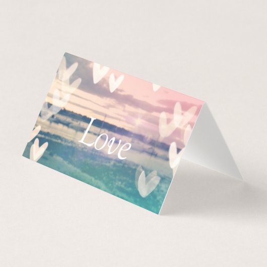 「愛」空白のグリーティングカード (正面)