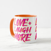 愛+笑い続ける マグカップ (正面左)