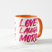 愛+笑い続ける マグカップ (正面右)