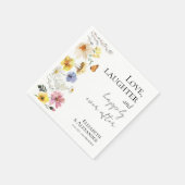 愛、笑い、そして楽しい後結婚ずっと スタンダードカクテルナプキン (角)