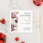 愛、笑い、そして楽しい後結婚ずっと スタンダードカクテルナプキン (インサイチュ)