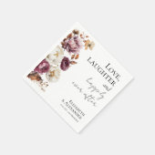 愛、笑い、そして楽しい後結婚ずっと スタンダードカクテルナプキン (角)