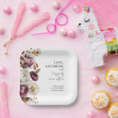 愛、笑い、そして楽しい後結婚ずっと ペーパープレート (パーティー)