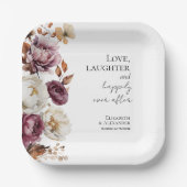 愛、笑い、そして楽しい後結婚ずっと ペーパープレート (正面)