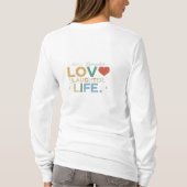 愛、笑い Tシャツ (裏面)