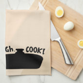 「愛、笑え、調理師!」 キッチンティータオル キッチンタオル (四つ折り)