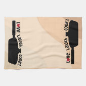 「愛、笑え、調理師!」 キッチンティータオル キッチンタオル (横)