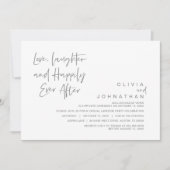 愛、笑顔と幸せな日々を永遠に、駆け落ちスタイル 招待状 (正面)