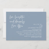 愛、笑顔、そして幸せな日々を永遠に、駆け落ちスタイルの結婚式 招待状 (正面)