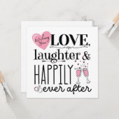 愛、笑顔、そして幸せな日々を願って カード (正面/裏面インサイチュ)