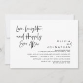 愛、笑顔、そして幸せな永遠の誓い、駆け落ち結婚 招待状 (正面)
