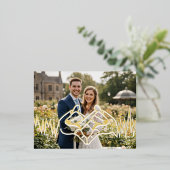 愛 箔招待状ポストカード (立ち正面)