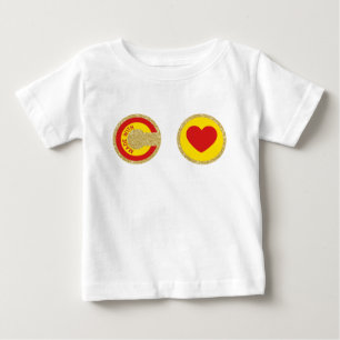愛(精神的な象徴性)と作られる(©ミラ) ベビーTシャツ