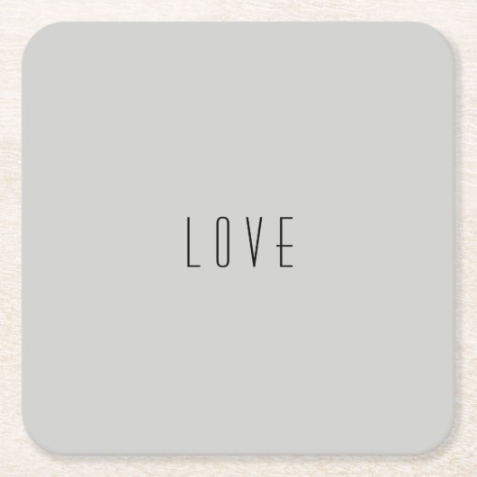 "愛"紙コースター スクエアペーパーコースター (正面)