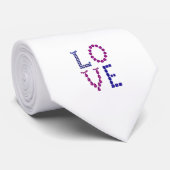 愛 – 紫のアメジストとブルーサファイアジェムストーン ネクタイ (ロール)