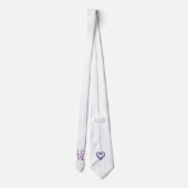 愛 – 紫のアメジストとブルーサファイアジェムストーン ネクタイ (裏面)