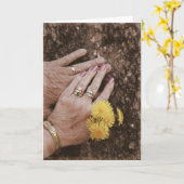 愛, 結婚記念日 - 白紙のグリーティングカード カード (黄色い花)