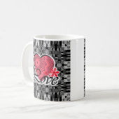 愛, 結婚, バレンタインデー, ハート コーヒーマグカップ (正面左)