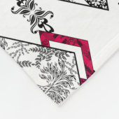 愛、網目、パッチワーク フリースブランケット (角)