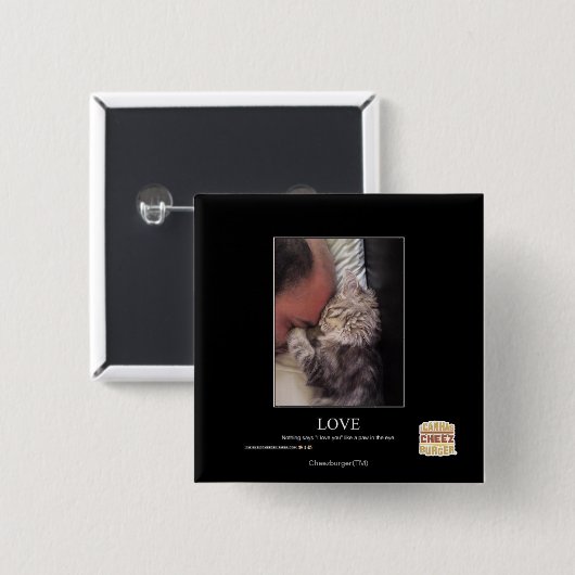 愛 缶バッジ (正面&裏面)