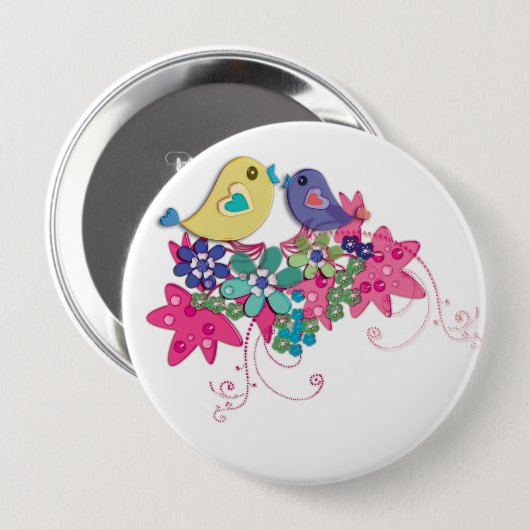 愛 缶バッジ (正面&裏面)