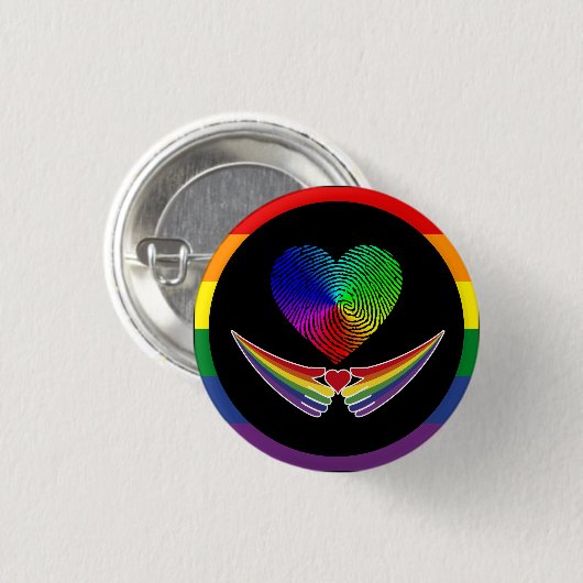 愛 缶バッジ (正面&裏面)