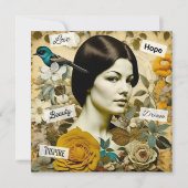 愛、美しい、インスパイア夢、希望ヴィンテージレディ (正面)