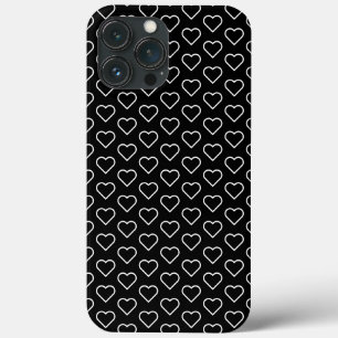 愛 – 色の追加 – 白黒エレガント iPhone 13 PRO MAXケース