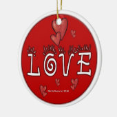 愛 – 言葉前向き セラミックオーナメント (左)