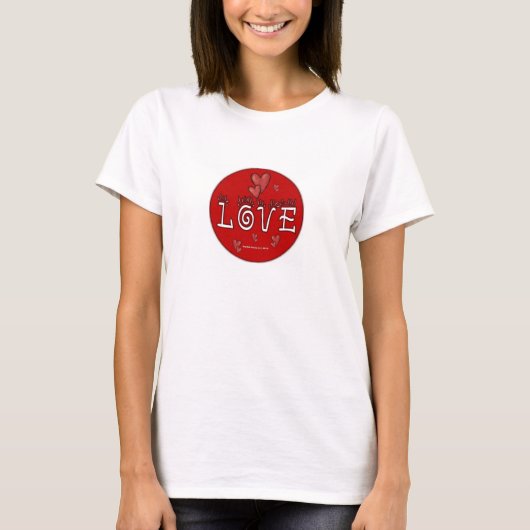 愛 – 言葉前向き Tシャツ (正面)