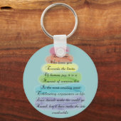 "愛"詩のギフトツリーアートデザイン キーホルダー (正面)