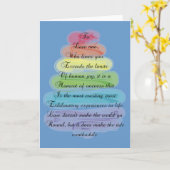 「愛」詩のプレゼント アーティスティックなツリー デザイン カード (黄色い花)